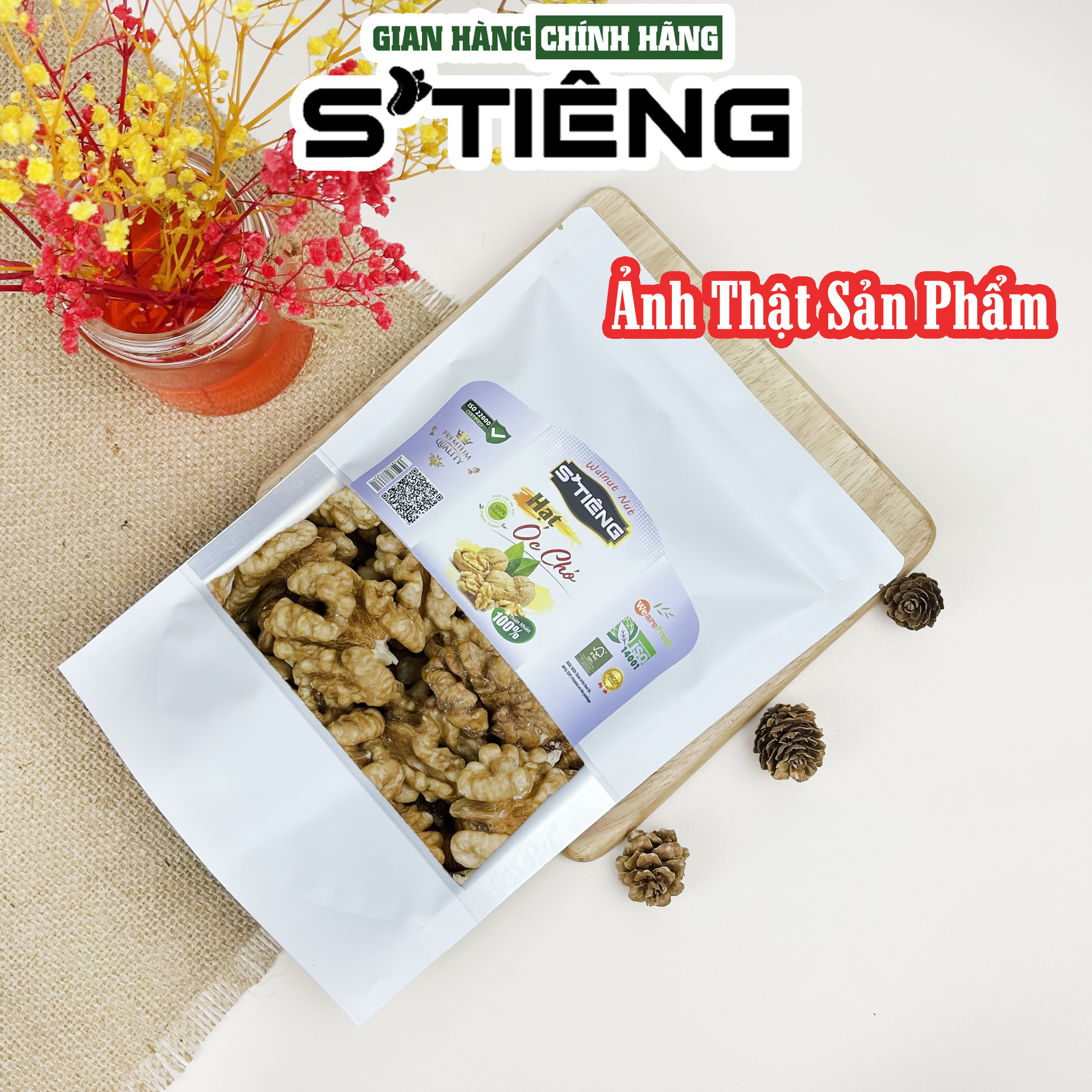 Nhân Hạt Óc Chó Vàng Sạch Vỏ STIÊNG