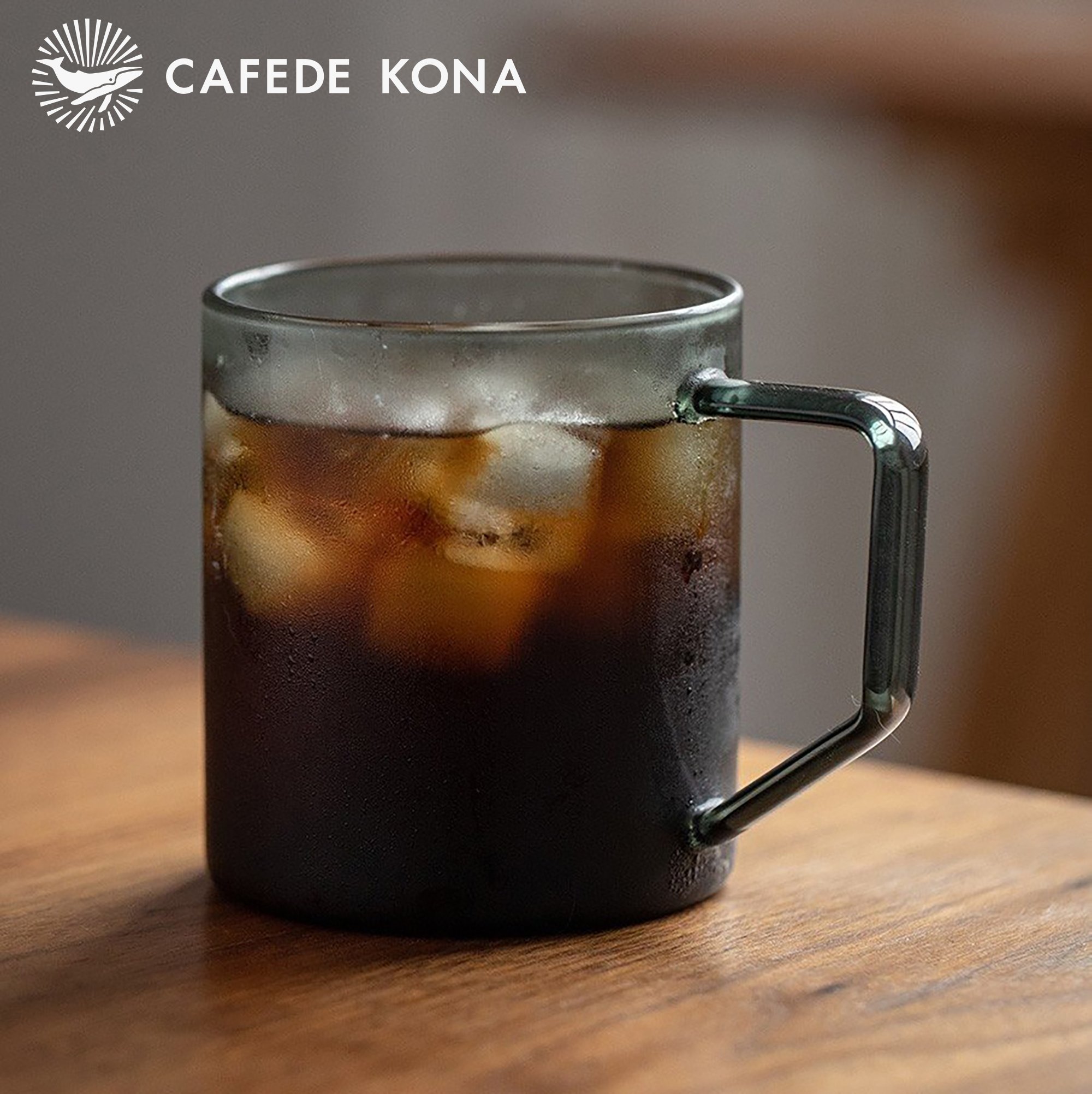 [HCM]Ly thủy tinh uống trà cà phê 360ml Cafede Kona