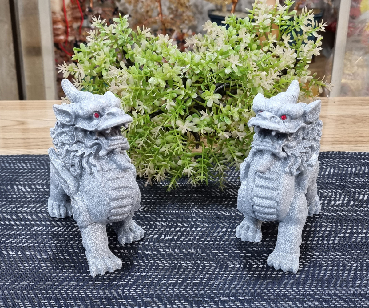 [HCM]Bộ 02 tượng Tỳ Hưu giả đá size 11cm