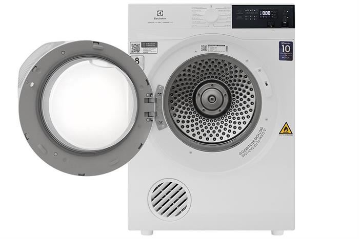 Máy sấy quần áo thông hơi Electrolux UltimateCare 8 kg EDV804H3WC - Sấy diệt khuẩn Hygiene, Khóa trẻ em, Hẹn giờ sấy