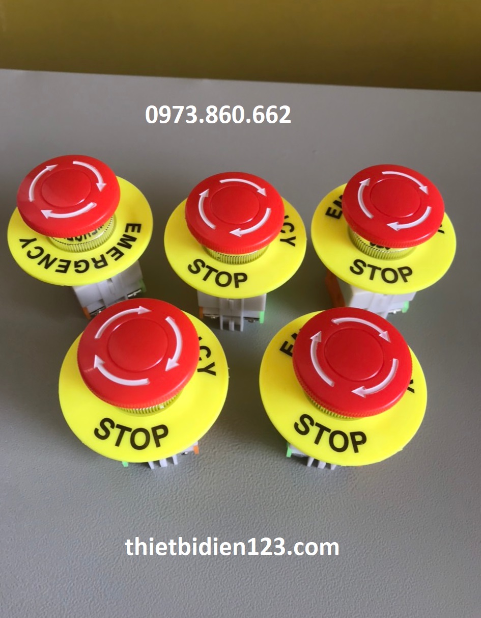 Công tắc nhấn dừng khẩn Emergency Stop phi 22