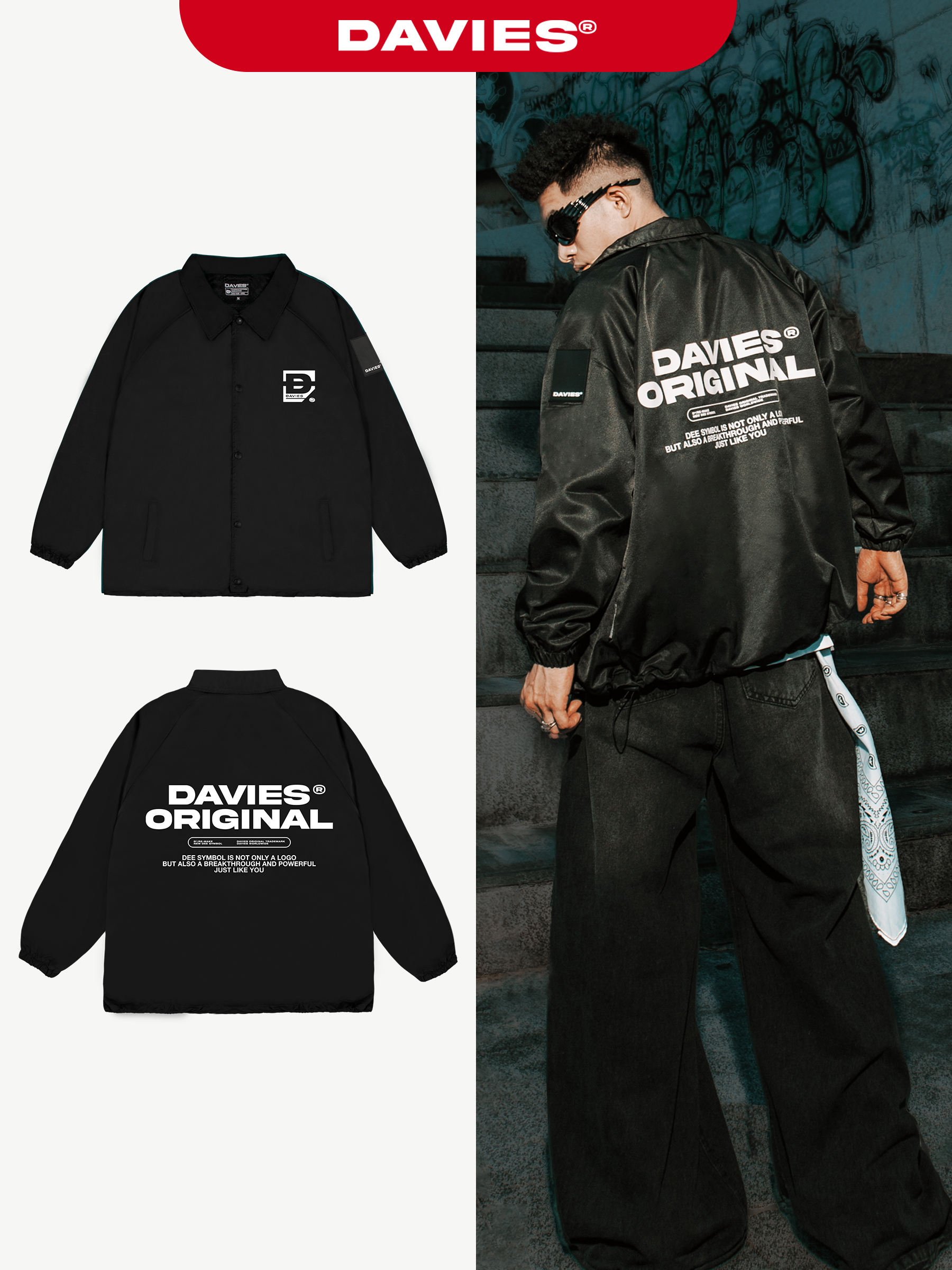 Áo khoác dù nam nữ form rộng basic jacket local brand DAVIES| D29-AK2