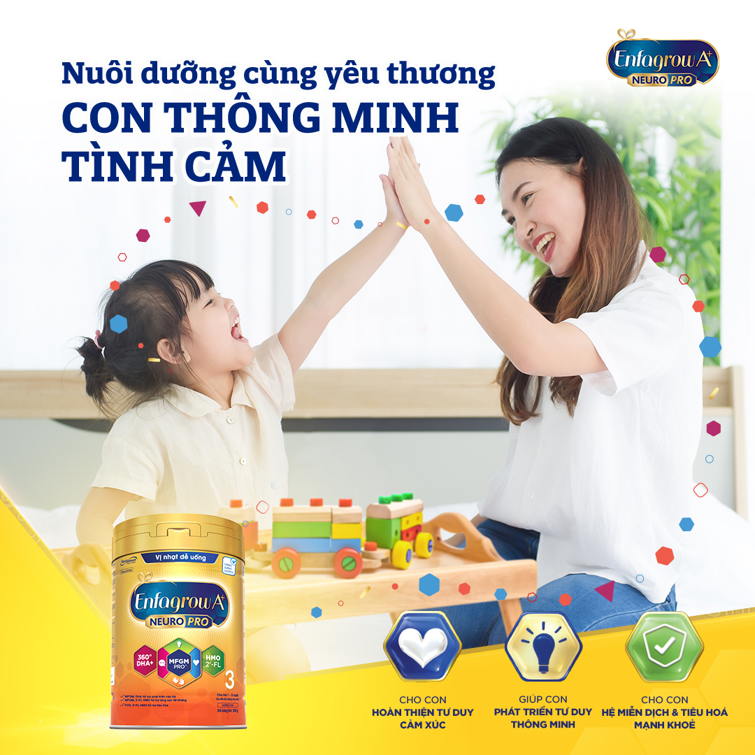 [Chỉ 05.01 GIẢM THÊM 99K] Sữa bột Enfagrow A+ NeuroPro 3 Vị thanh mát 2FL HMO với dưỡng chất DHA & MFGM cho trẻ từ 1–3 tuổi – 830g