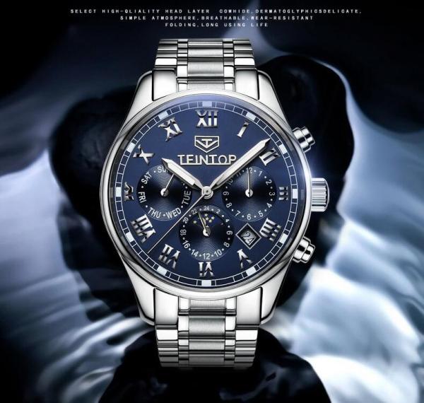 Đồng hồ nam Teintop T8656-1 Đồng hồ chính hãng - Fullbox, Bảo hành theo hãng - Chống nước, chống xước - Kính sapphire