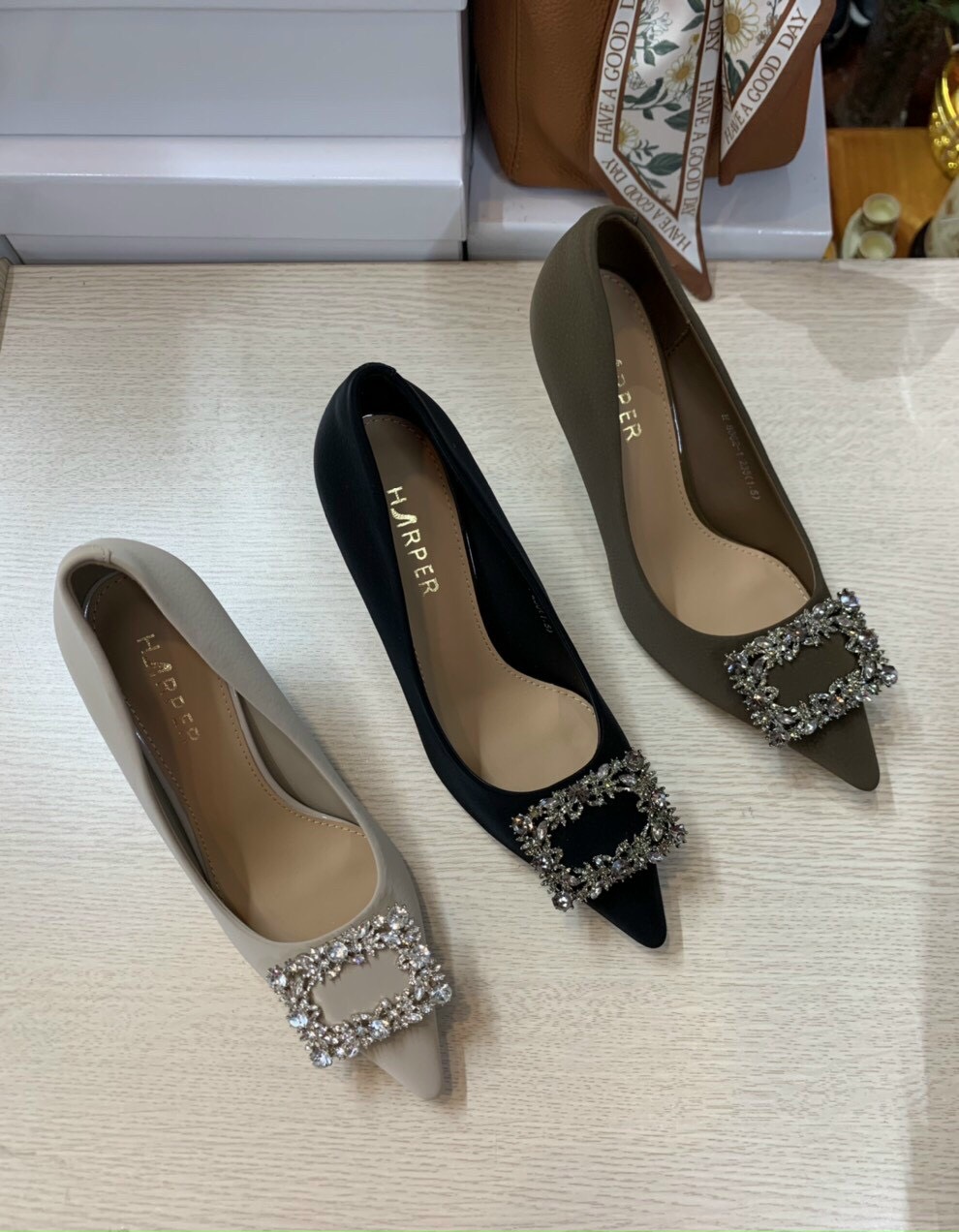 Giầy Cao Gót Nữ Gót Nhỏ Cao 7cm Hàng QCCC