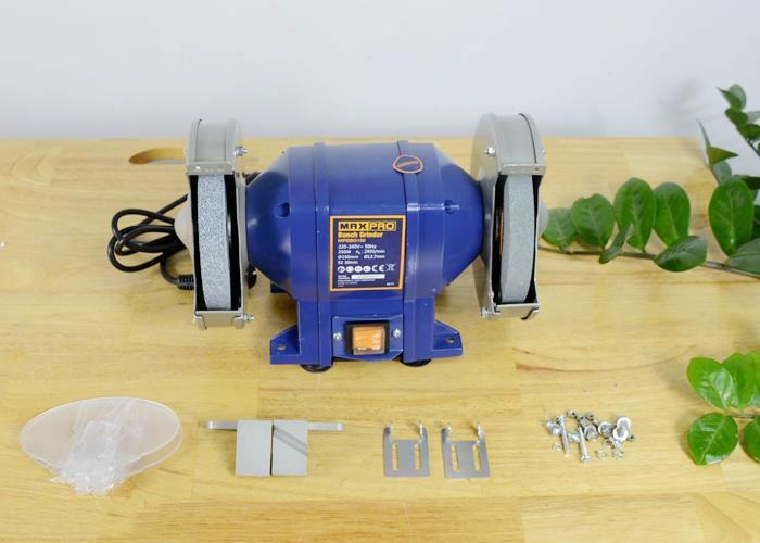 6inch (150mm) Máy mài bàn hai đá 250W Maxpro MPBBG 150