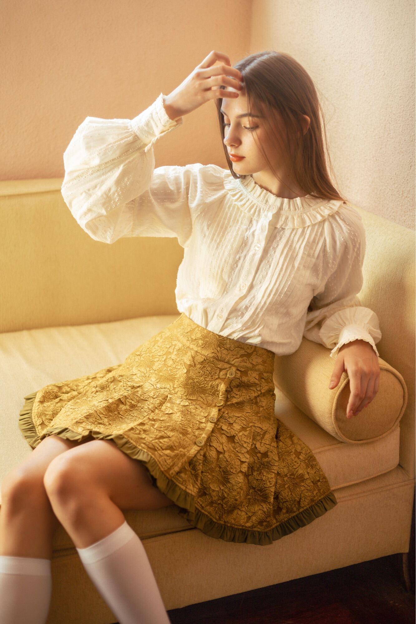 [Nhập LazXuHuong05 - giảm 70k cho đơn 499k] Abby Vintage Yellow Top