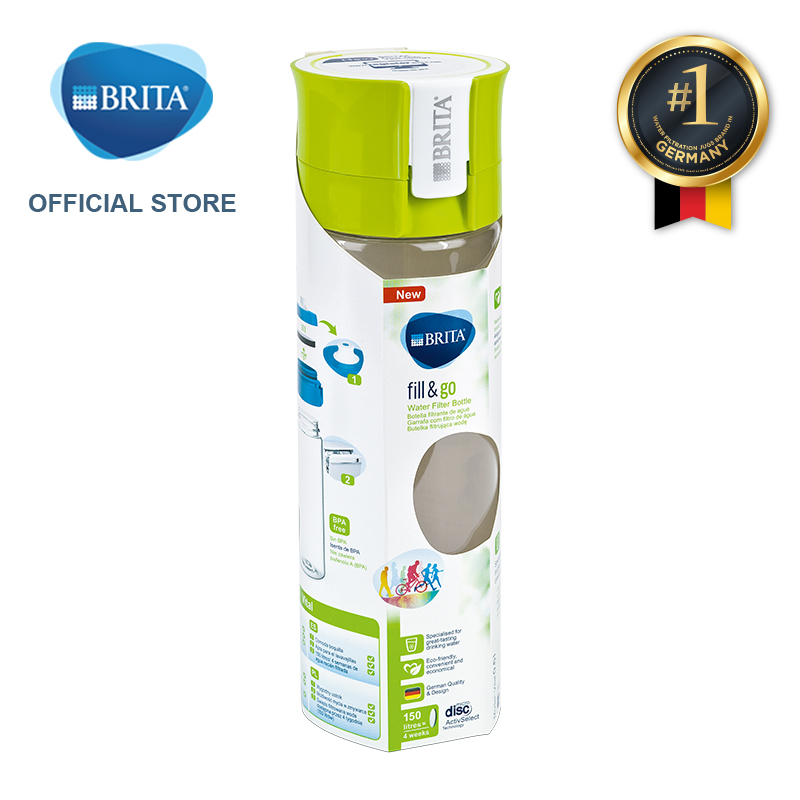 Bình lọc nước BRITA Vital Lime 600ml (có sẵn 1 đĩa lọc Microdisc) - Thương hiệu đến từ Đức