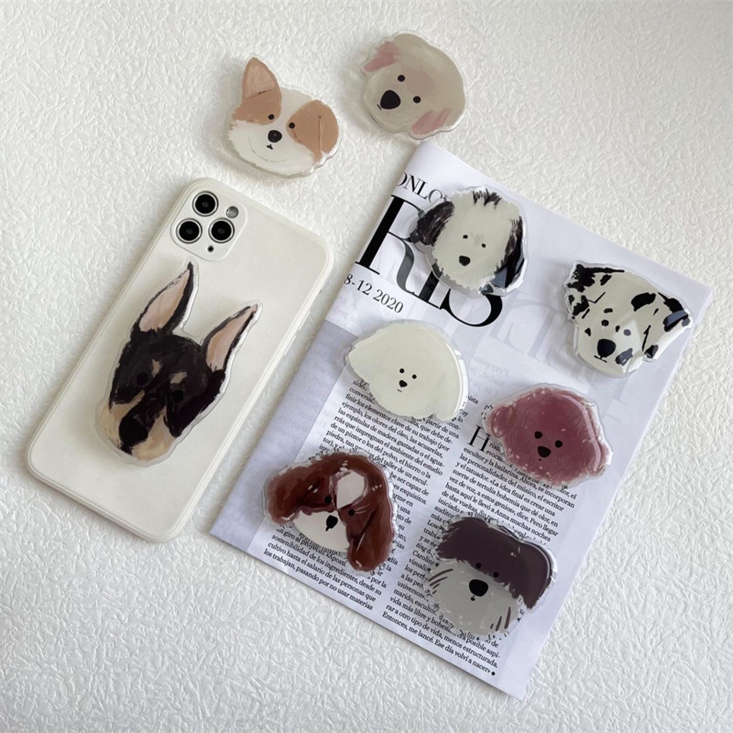 Giá Đỡ Điện Thoại/popsocket hình cún dễ thương