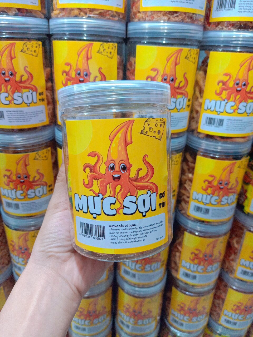 Mực sợi bơ tỏi thơm ngon ăn liền