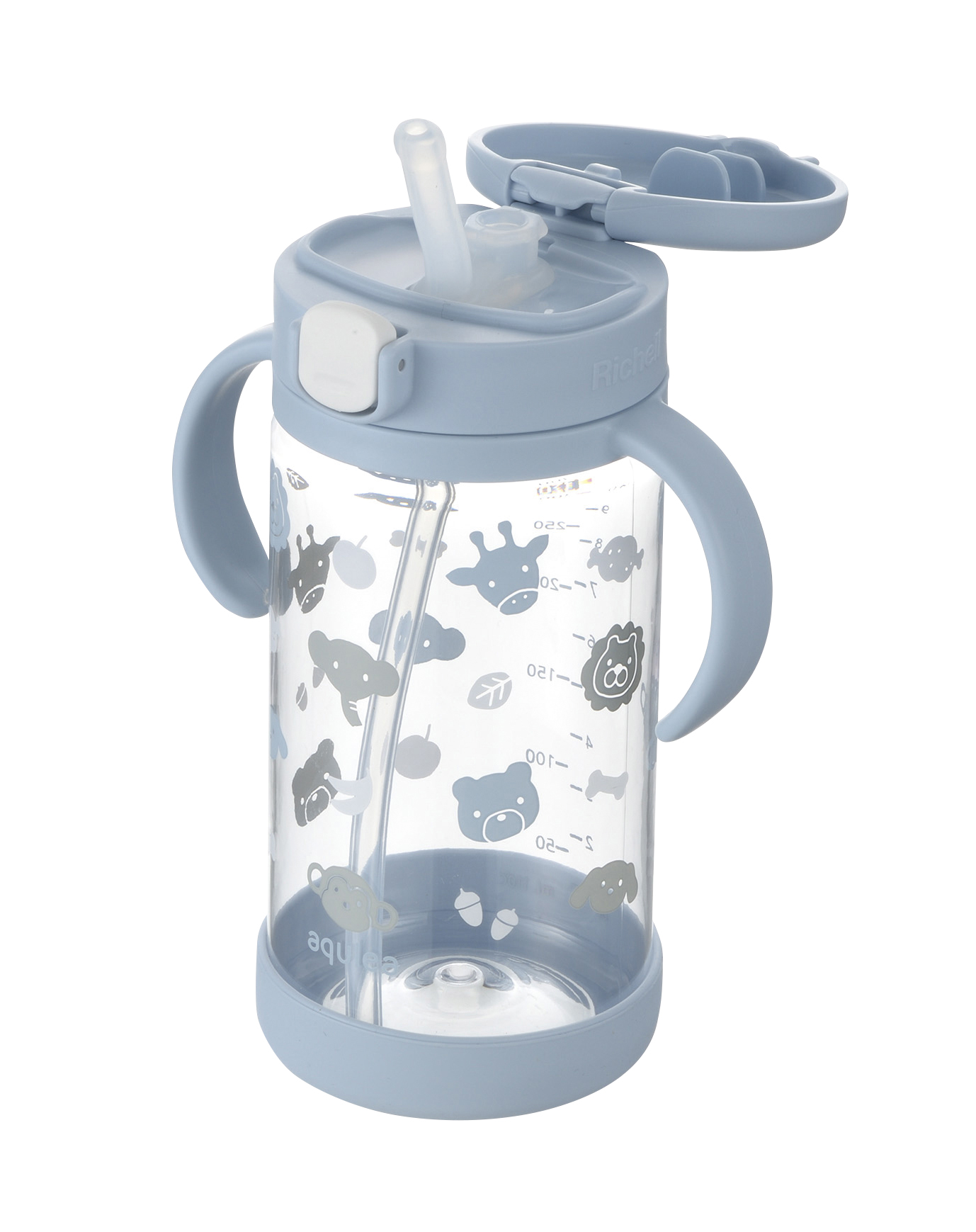 Bình ống hút RICHELL AQ 320ml có đế silicone | Baby
