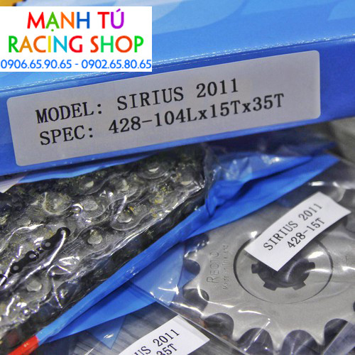 Nhông sên dĩa recto gắn sirius.