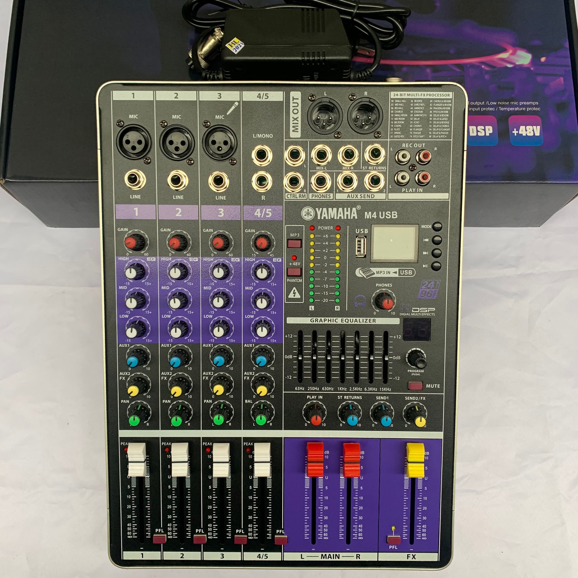 Siêu phẩm 2024 Mixer Hát Karaoke Gia Đình Và Thu Âm Yamaha M4 PLUS BLUETOOTH bảo hành 12 tháng