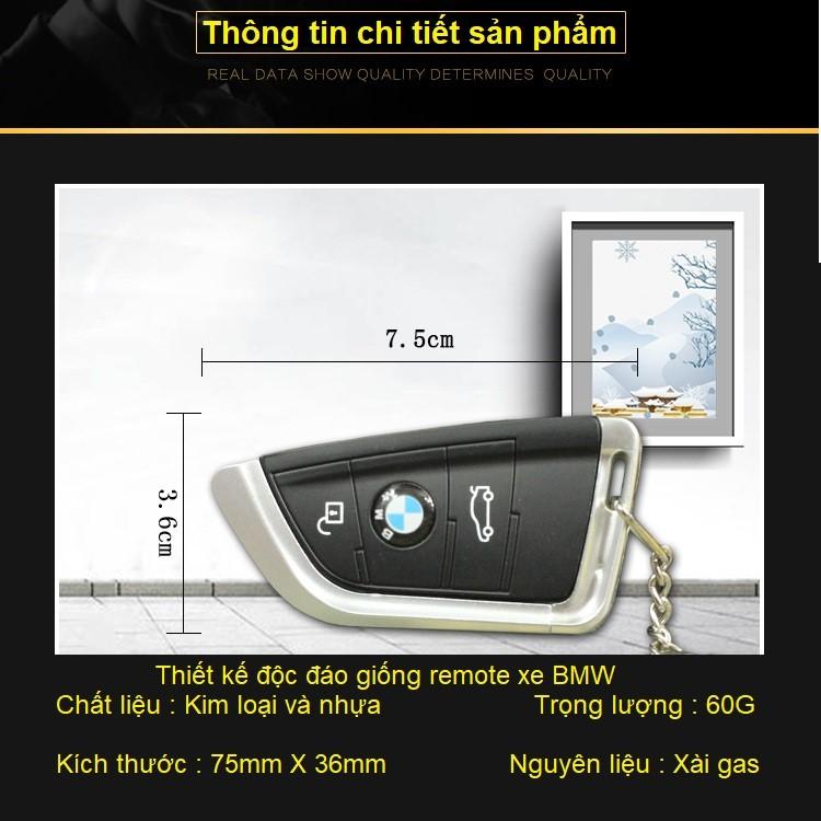 Bật lửa gas khò móc khóa hình Remote xe BMW mẫu TH819