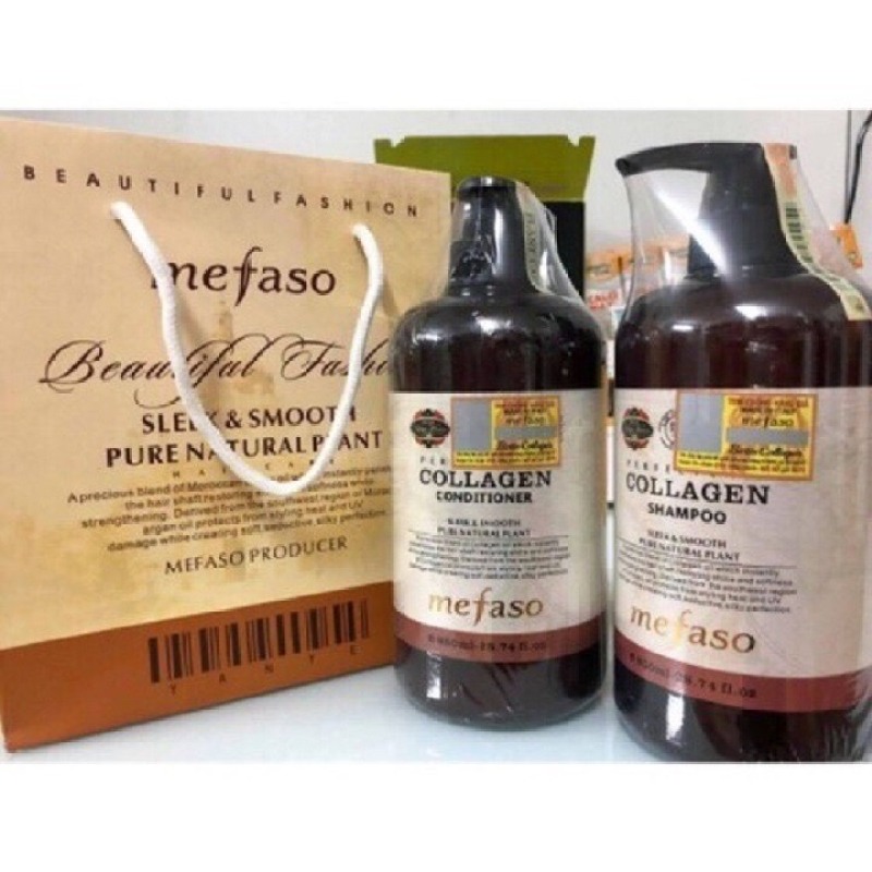 Cặp dầu gội xả Collagen mefaso ( Bao gồm dầu gội và dầu xả dung tích mỗi chai 850 ml) nhập khẩu