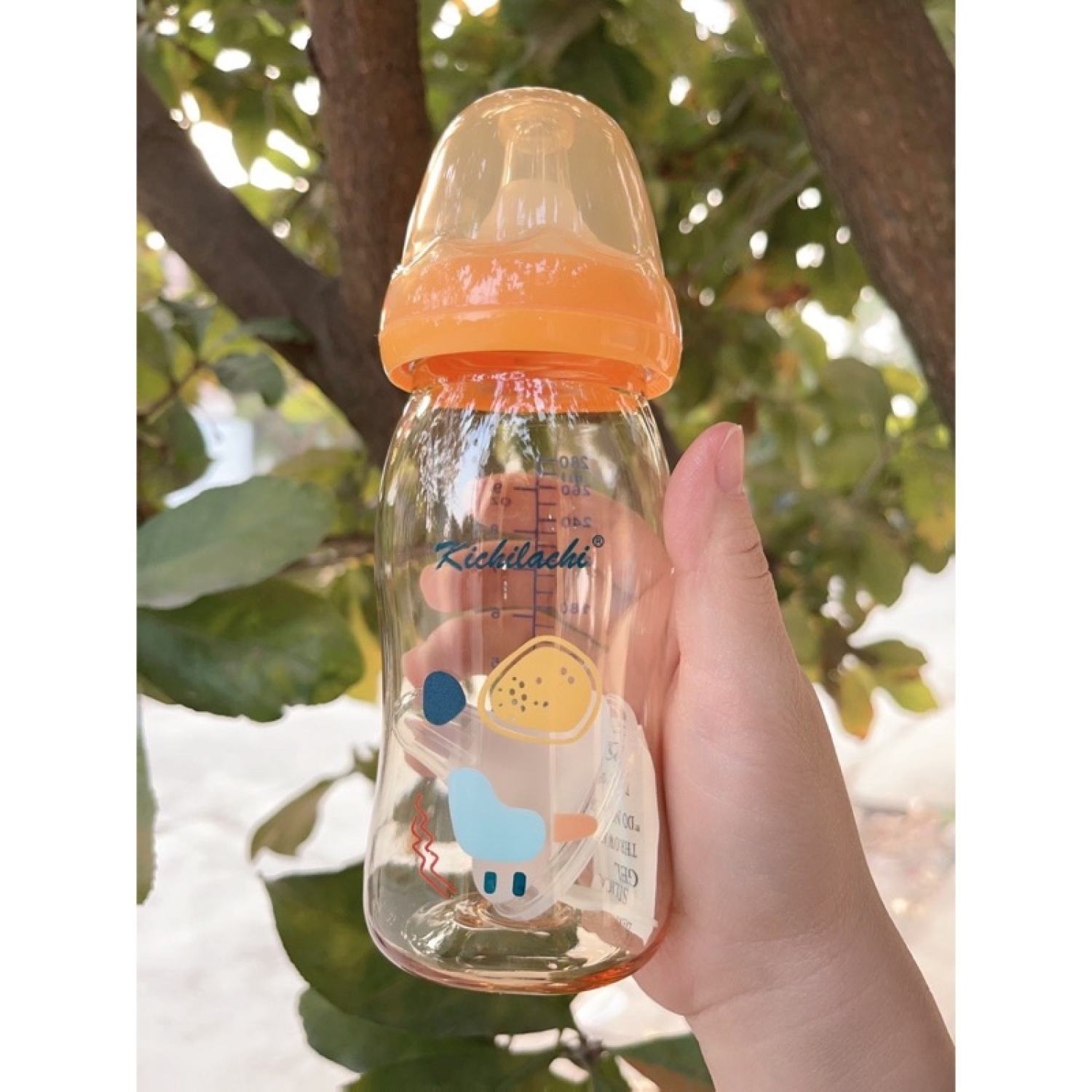 Bình Sữa Kichilachi PPSU Cổ Rộng 160/280ml Núm Ti Siêu Mềm