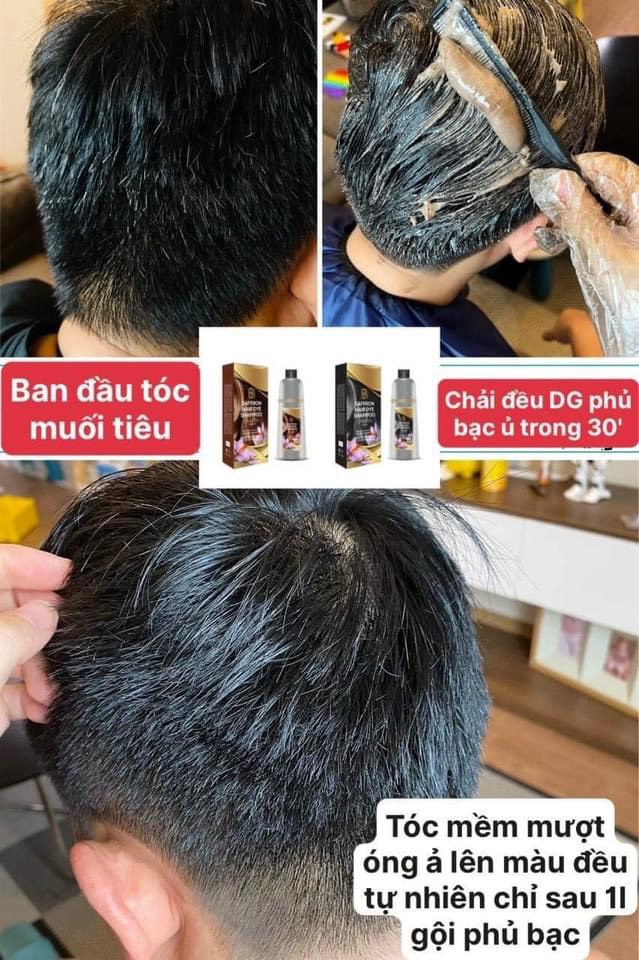 Dầu gội nhuộm tóc thảo mộc saffron