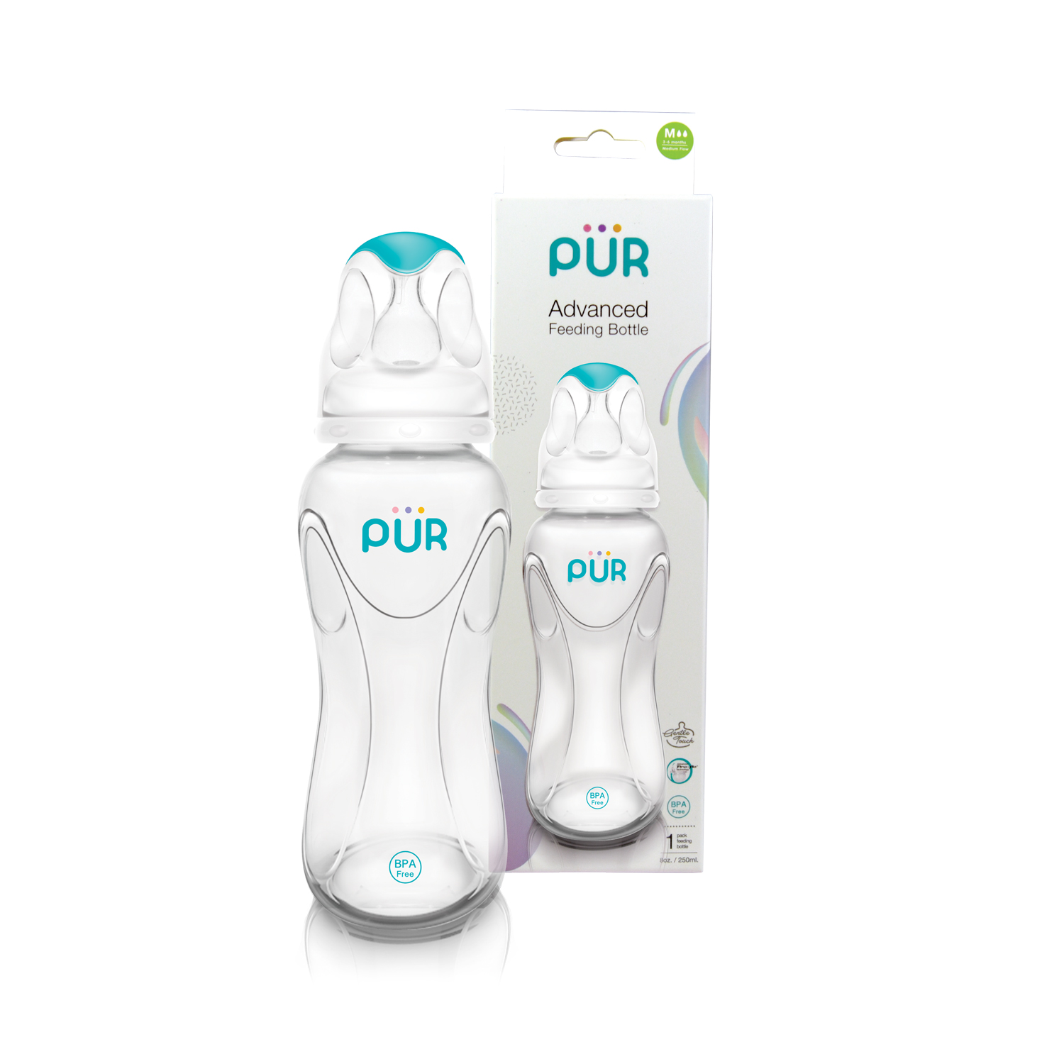 Combo 2 bình Pur Advanced 250ml - Tặng gói khăn ướt Pur