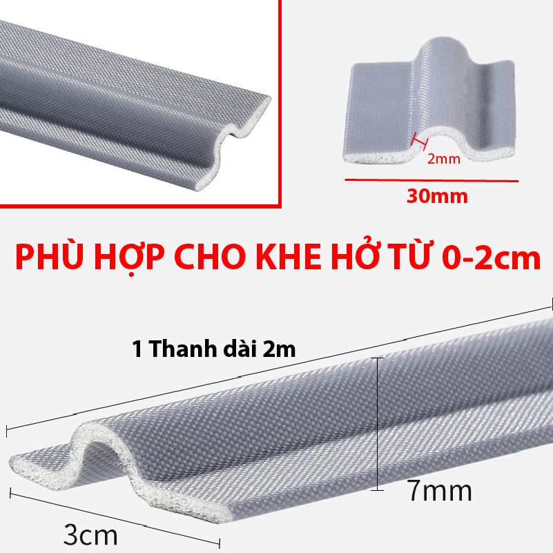 Nẹp Chặn Cửa Chống Gió Lùa Ron Cửa Sổ Cản Bụi DOORJA
