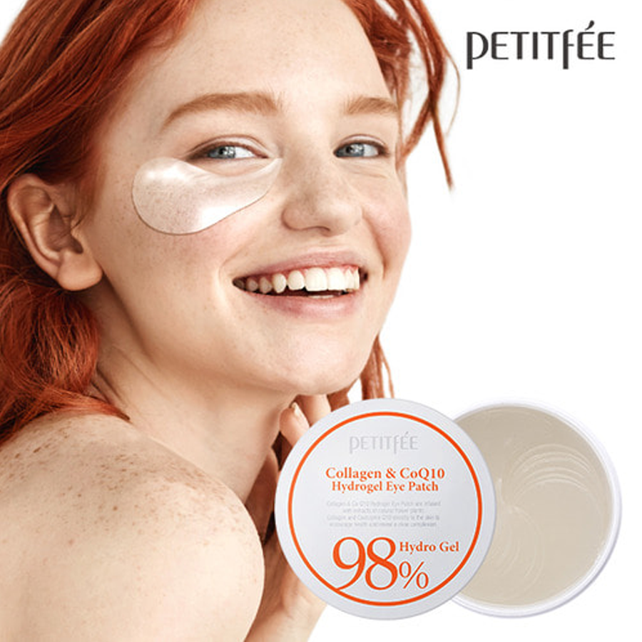 Mặt nạ mắt cao cấp PETITFEE Collagen & CoQ10 Hydrogel (60miếng/hũ)