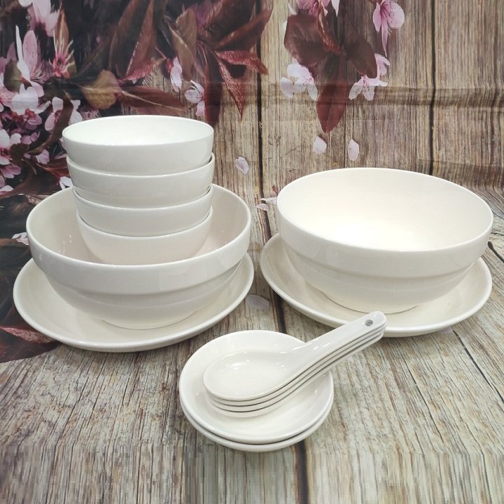 bộ chén tô dĩa sứ trắng - bộ chén tô dĩa sứ trắng