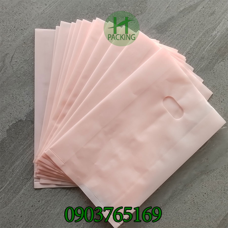 Túi PE hột xoài màu hồng Pastel