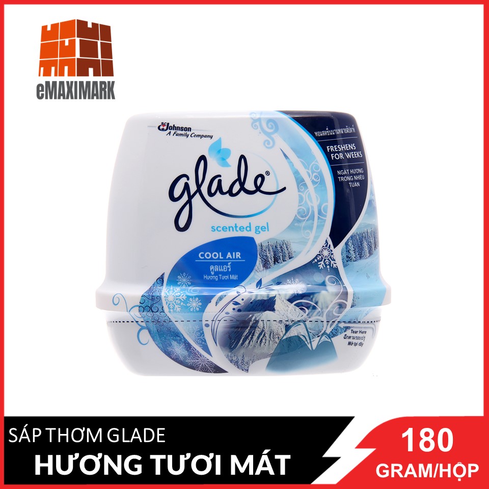 Sáp thơm glade hương tươi mát hộp 180g