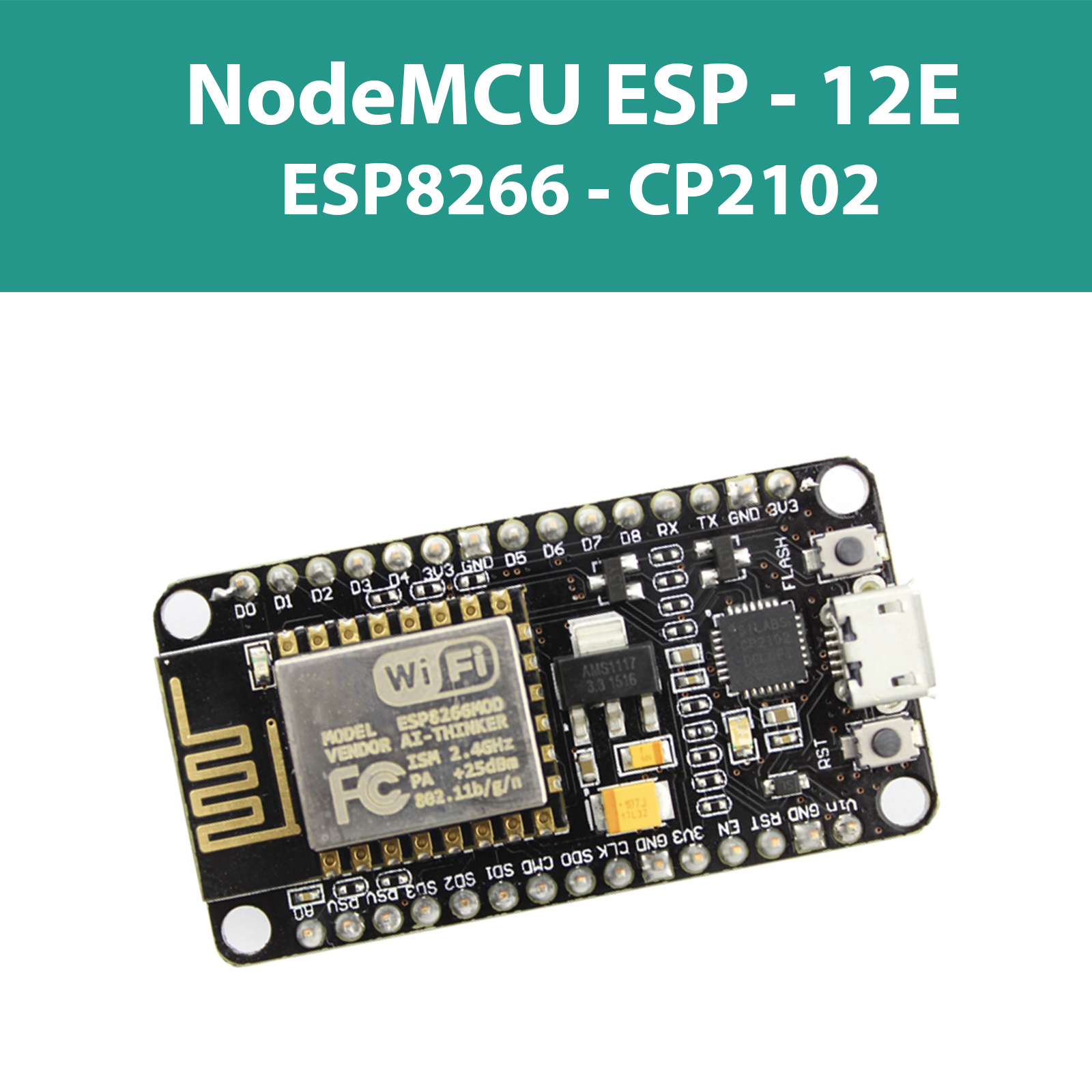 Kit RF Thu Phát Wifi ESP8266 NodeMCU Lua – ESP8266 ESP-12E ( IC nạp CP2102)
