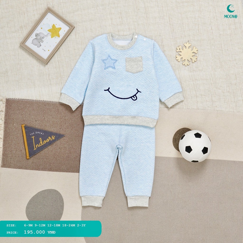 Bộ trần bông cài vai Moon