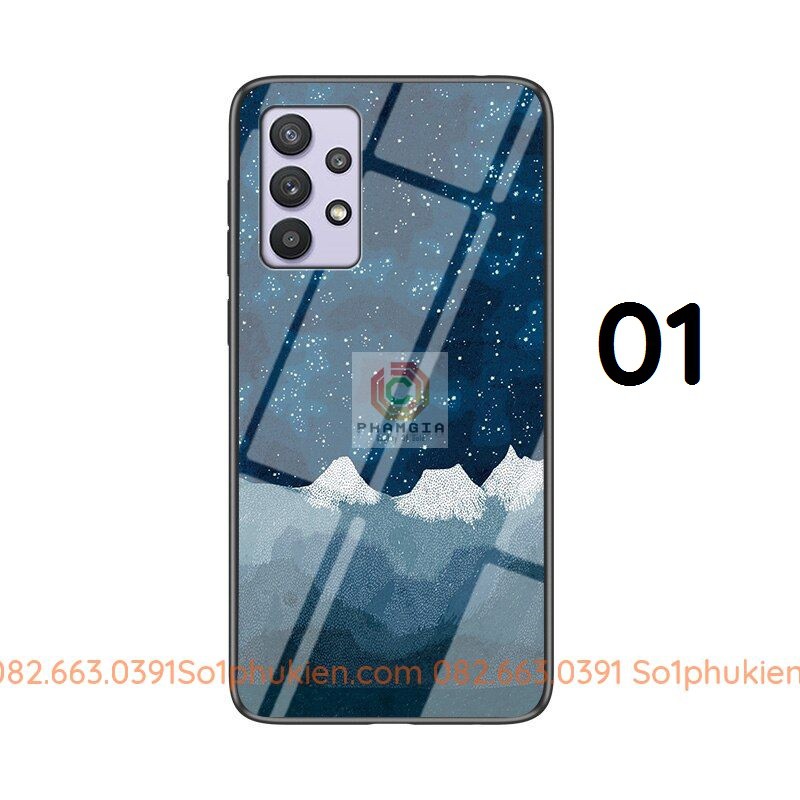 Ốp lưng ép kính samsung a32 4g , a32 5g / a72 4g 5g nhiều mẫu đẹp