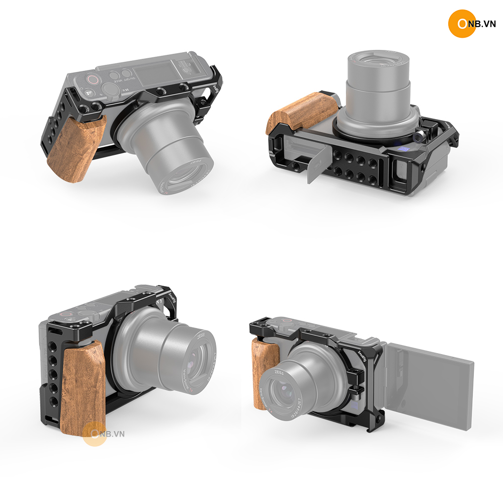SmallRig Cage Wooden Handgrip Sony Alpha ZV1 2937