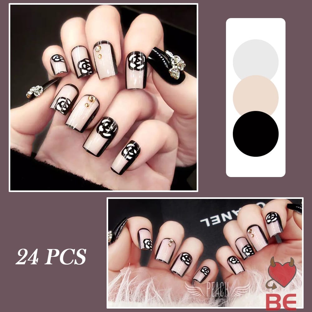 Bộ 24 Móng tay giả A33 ( Tặng kèm keo dán móng )