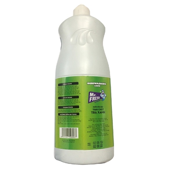 Nước rửa chén bát Mr.Fresh 820ml