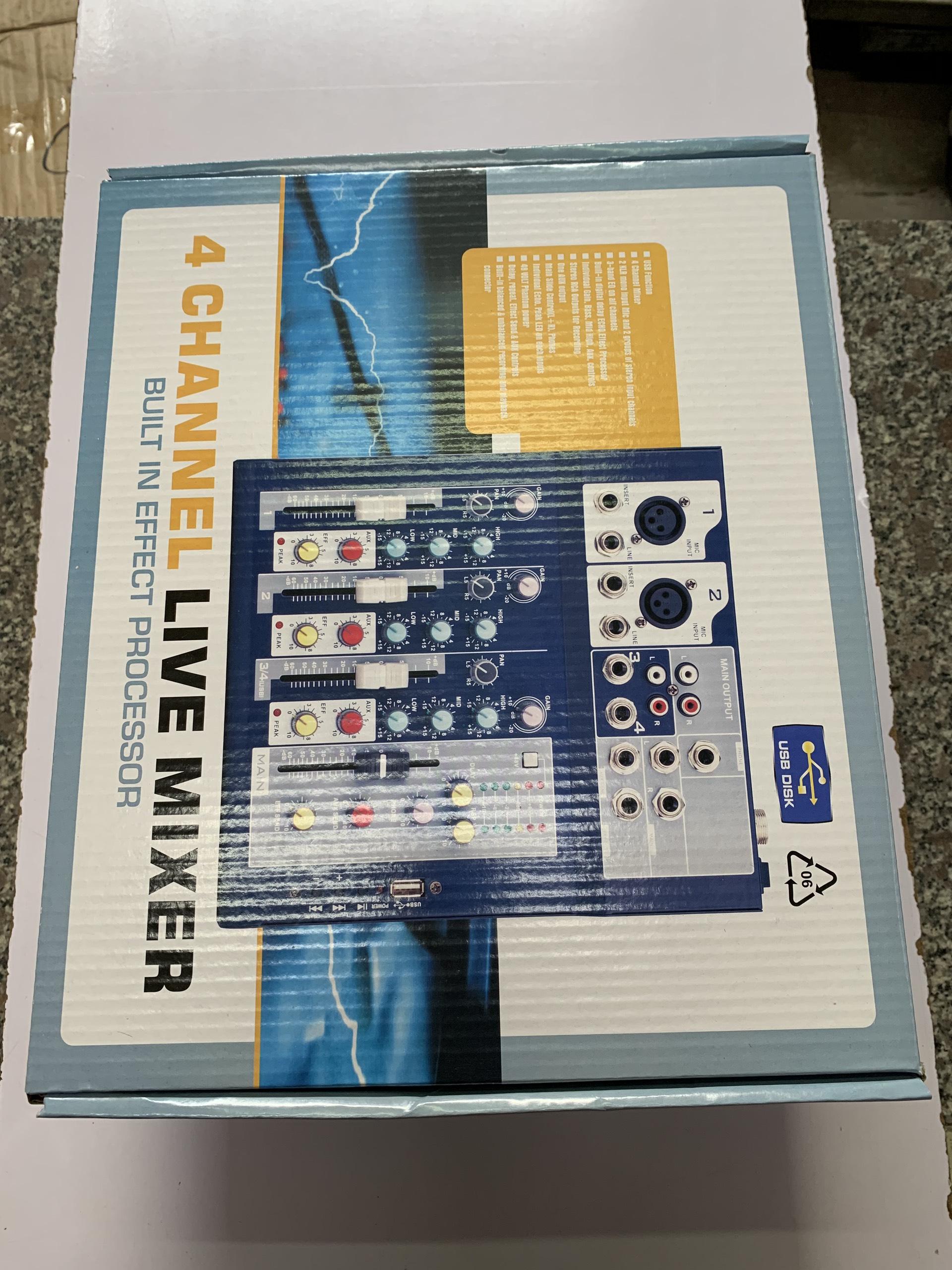 BỘ CHỘN ÂM THANH MIXER F4 USB CÓ BLUETOOTH