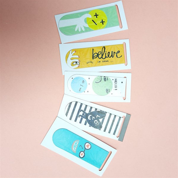 Combo 5 Bookmark Nam Châm Đánh Dấu Sách - Smile (Mẫu Ngẫu Nhiên)