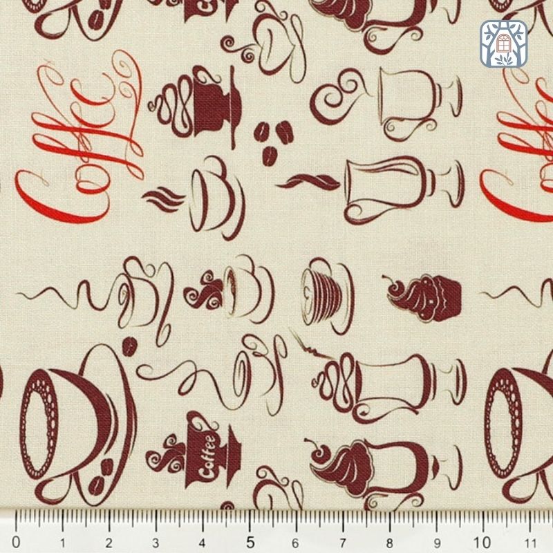 Vải cotton 100% tự nhiên🍒Chuanshui🍒khổ vải 150cm,Cà phê vintage - vải đẹp handmade, quilt, may quần áo