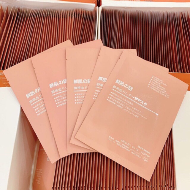 [Hoàn Tiền 8%]Mặt nạ nhau thai cuống rốn Rwine Beauty Nhật chính hãng ( hộp 50 miếng)