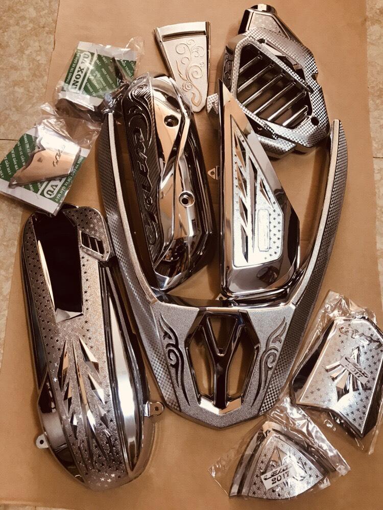 Combo 15 món ốp nhựa Xe LEAD 125 2017-2021 mạ crom xi hay vân carbon đen