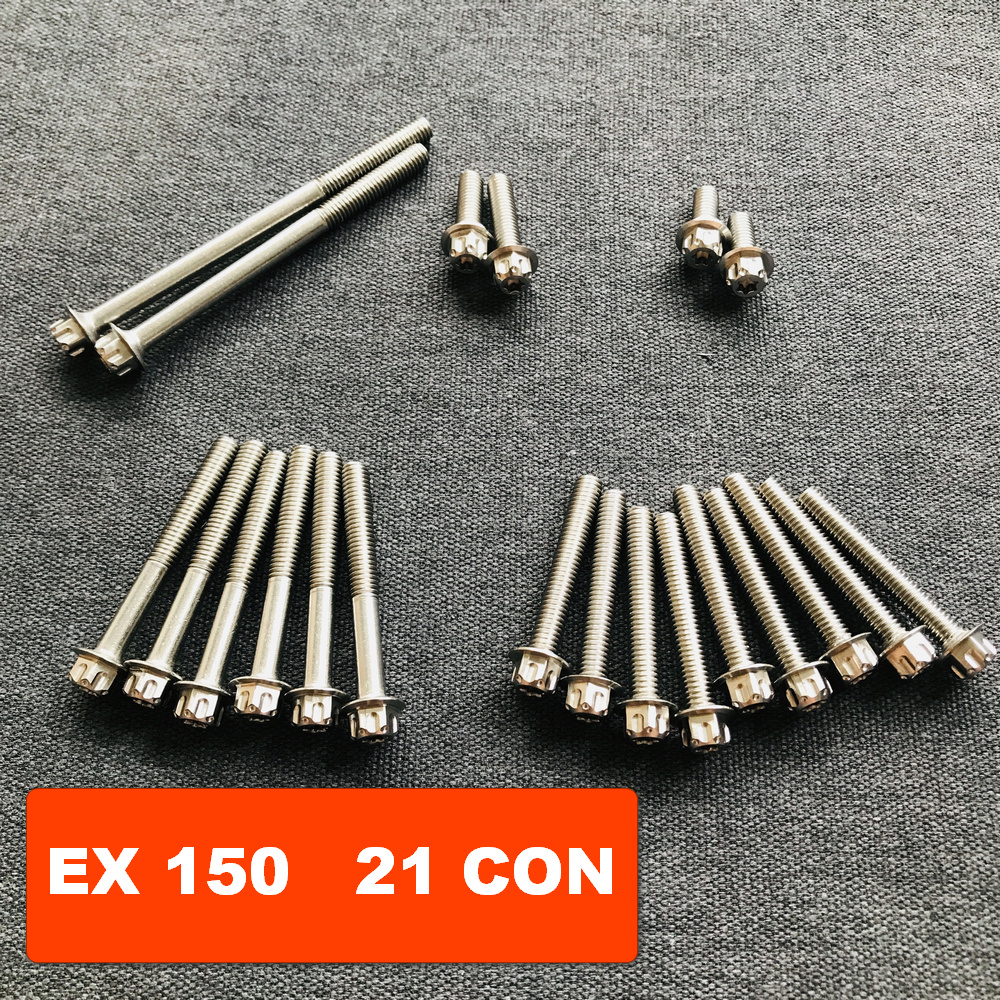 Bộ ốc lốc máy mẫu salaya full cho xe exciter 150 đúng mẫu salaya trang trí xe cao cấp cao cấp