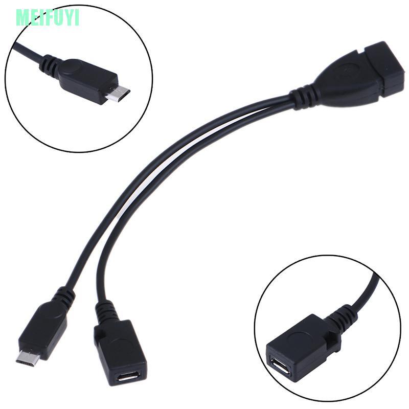Cable 2 đầu Micro USB đực và cái ra USB