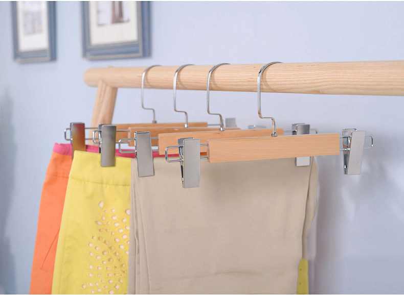 Móc Kẹp Gỗ Treo Quần Áo Cao Cấp 32cm ( Bộ 10 móc )