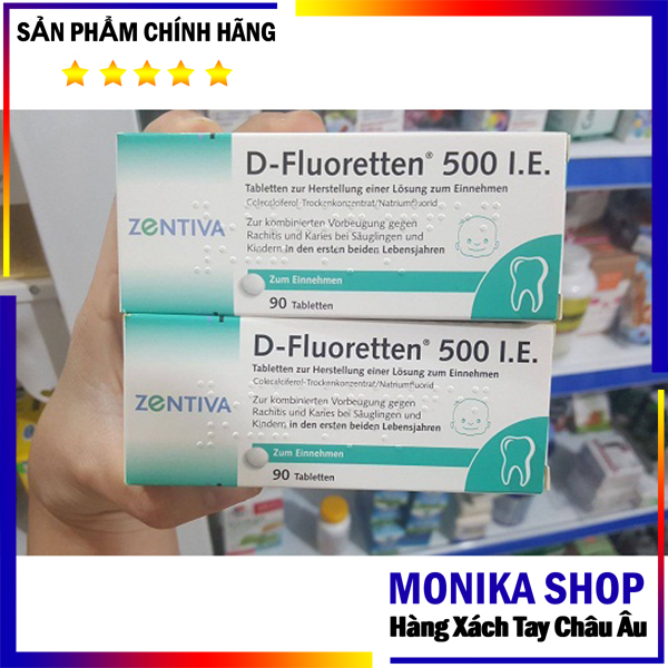 Vitamin D-Flour 500 IE hàng Đức