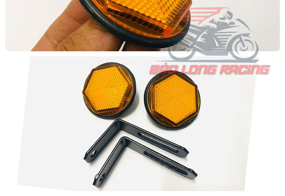 Cặp mắt mèo phản quang Lục Giác gắn biển số xe máy các loại