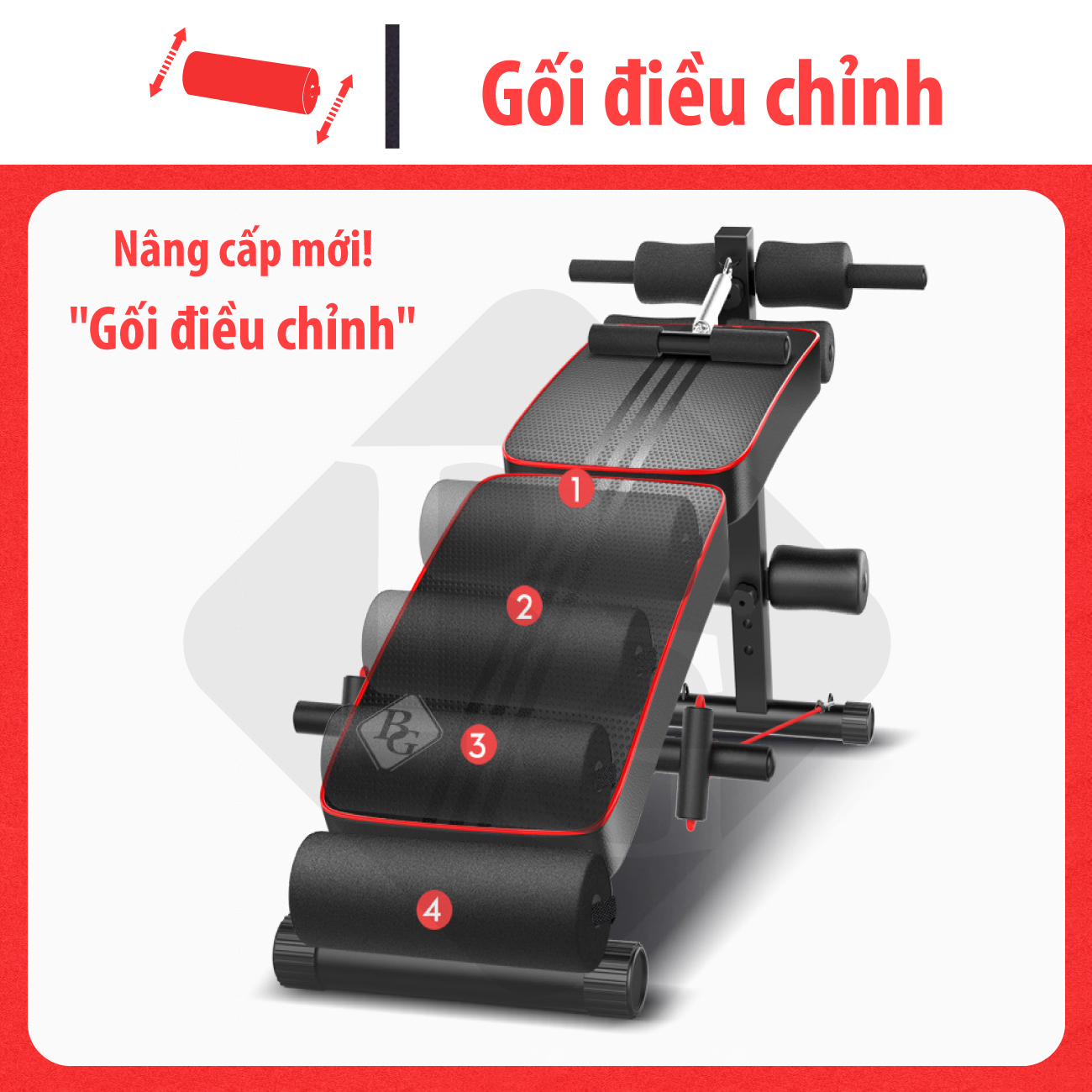 (ẢNH THẬT & VIDEO)BG - Ghế tập bụng cong muse Mẫu Su-119