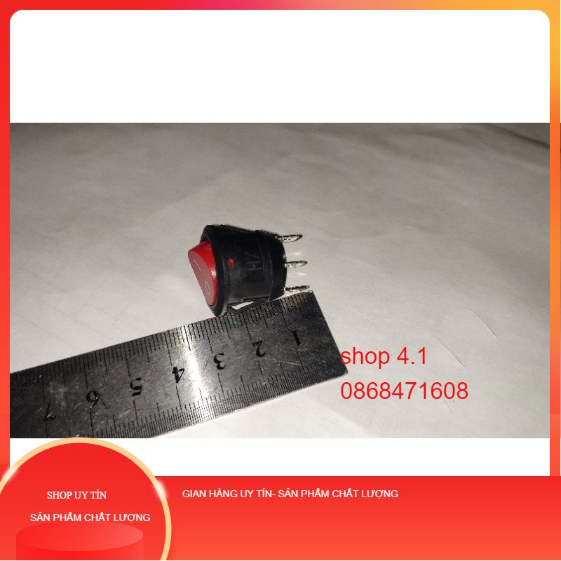 Công tắc bập bênh tròn đỏ - ON-OFF 2/3 chân