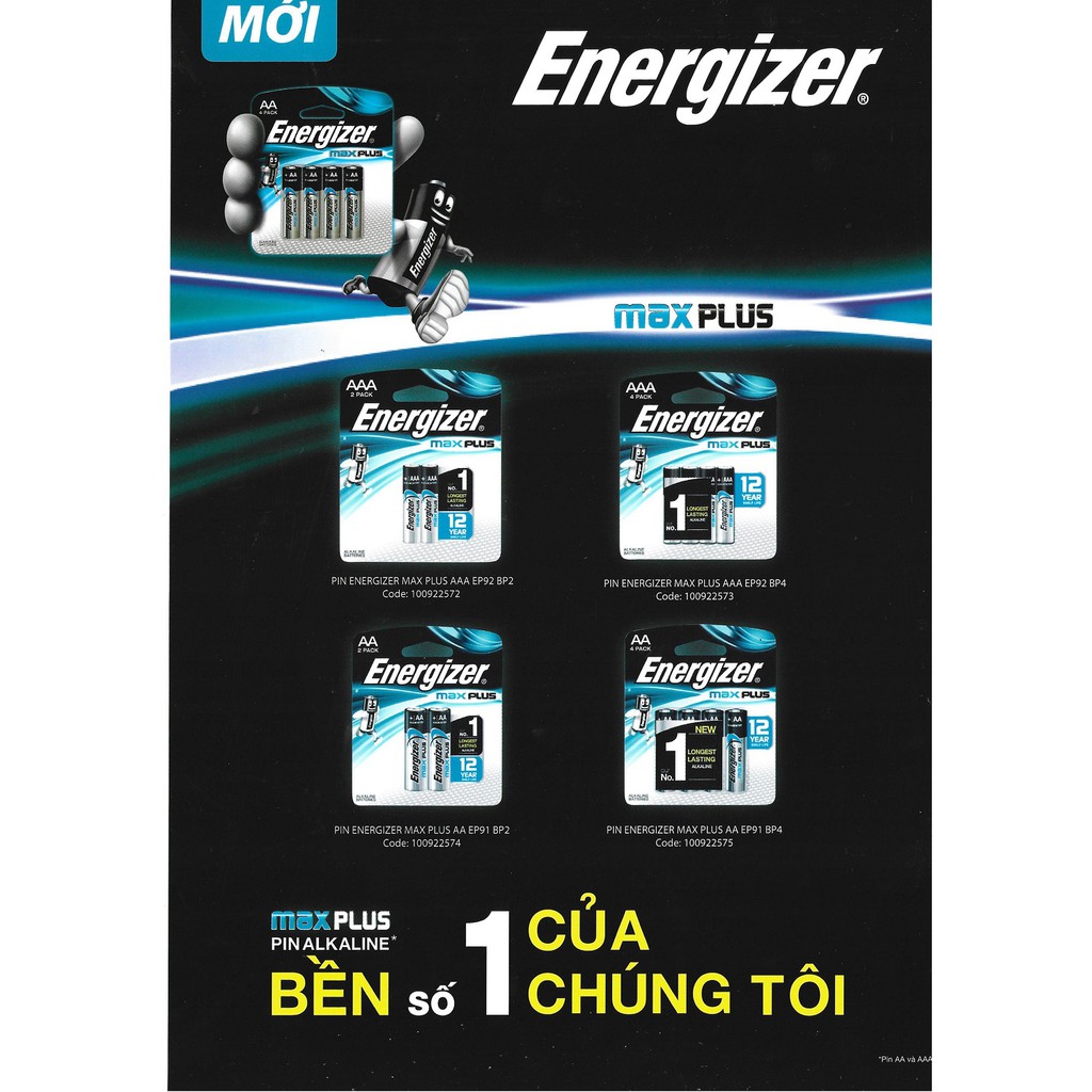 Energizer Aaa/Aa Max Plus Batteries - Genuine Products