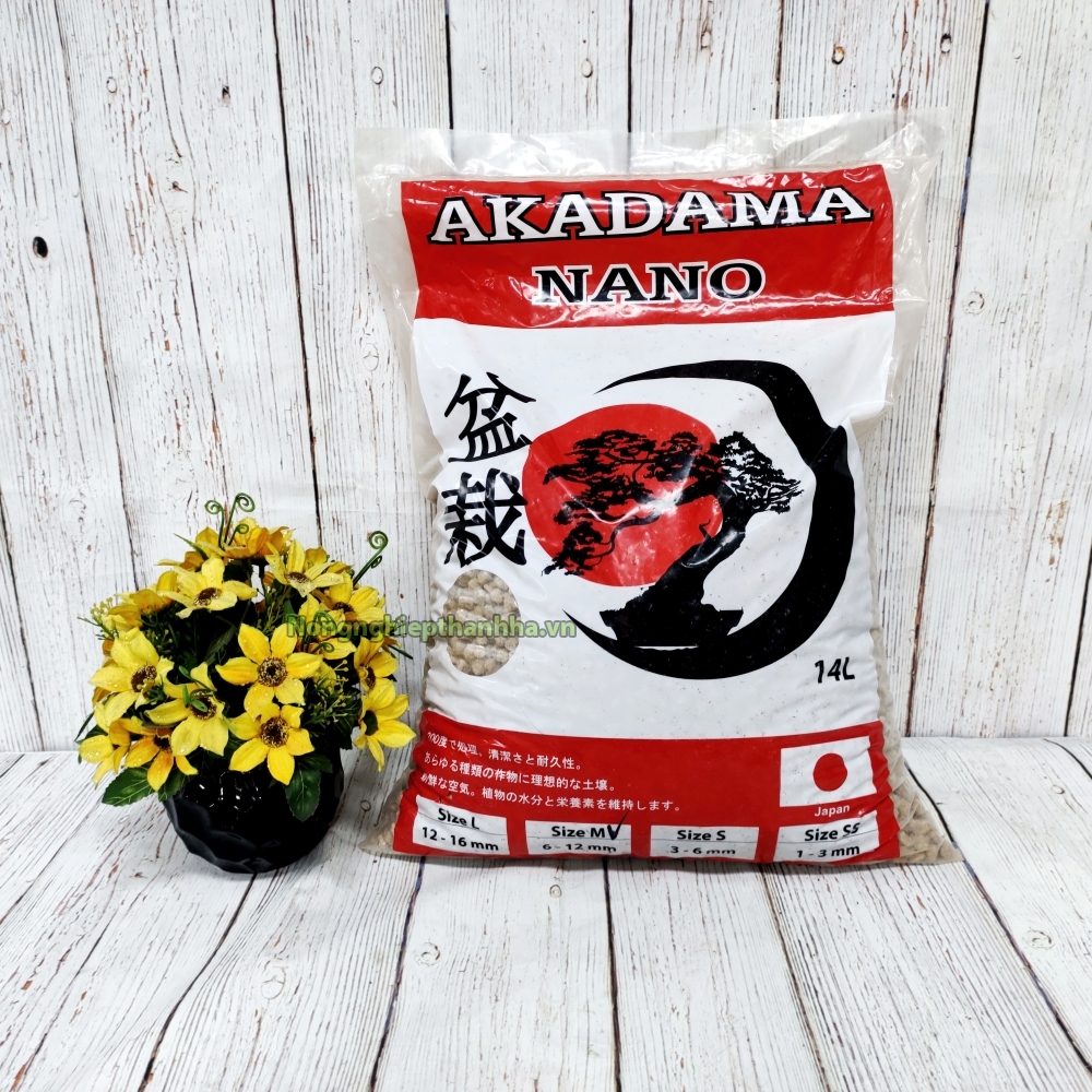 Đất nung akadama, bán đất Akadama cao cấp Nhật Bản bao 14L