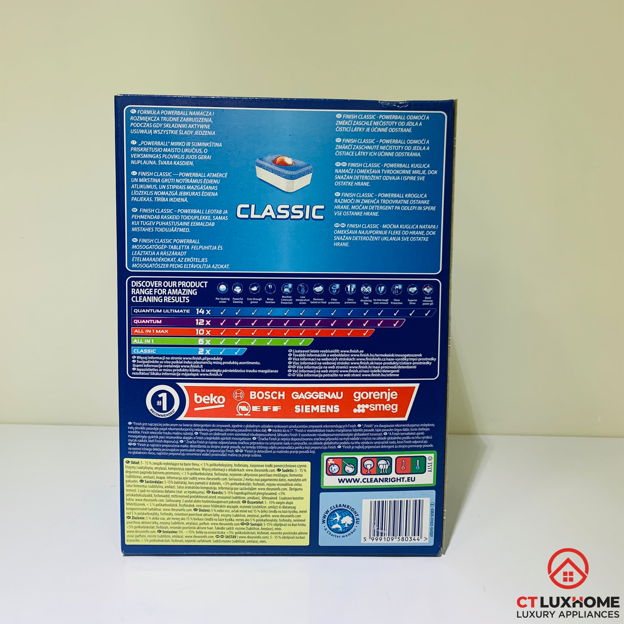Viên rửa chén bát Finish Classic PowerBall 90 viên