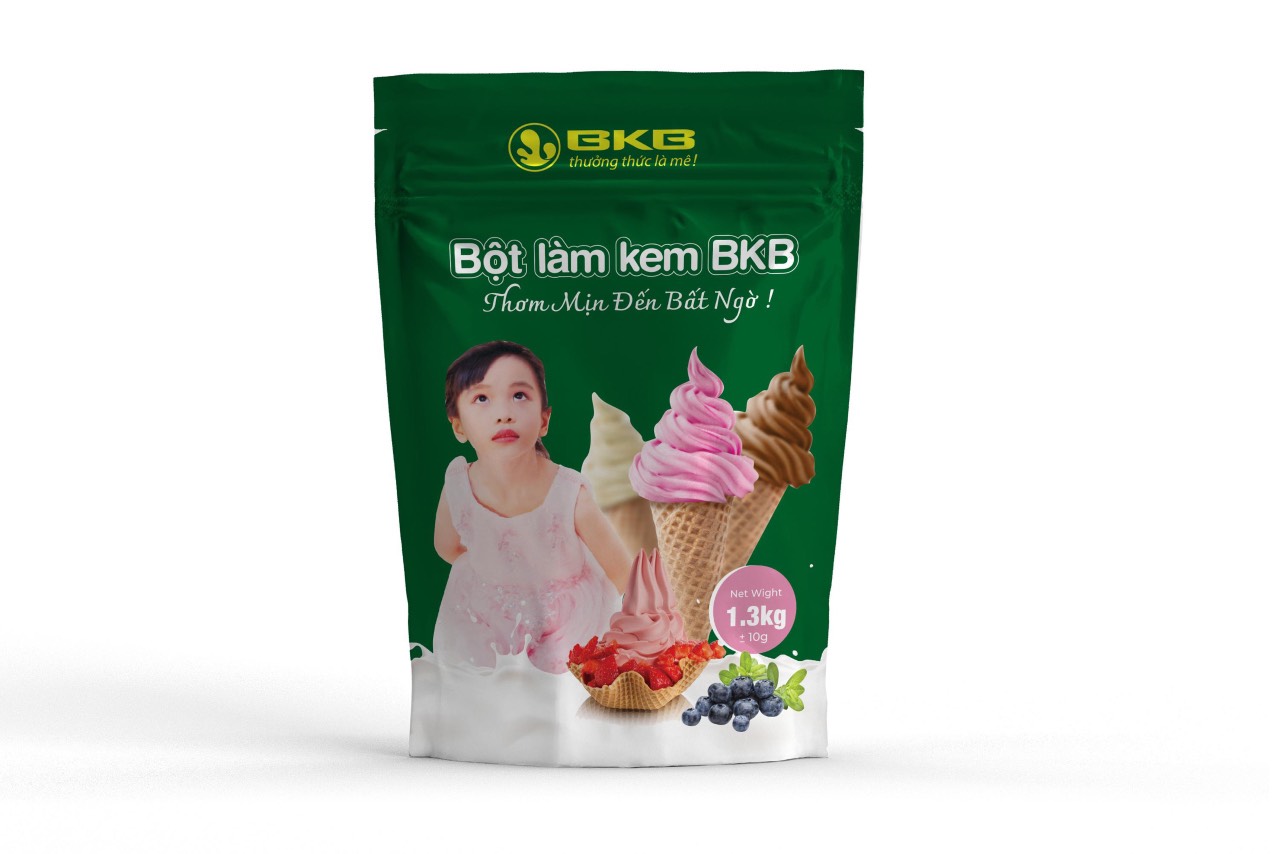 [ SALE 10% ] Bột làm kem tươi các vị 1.3kg BKB