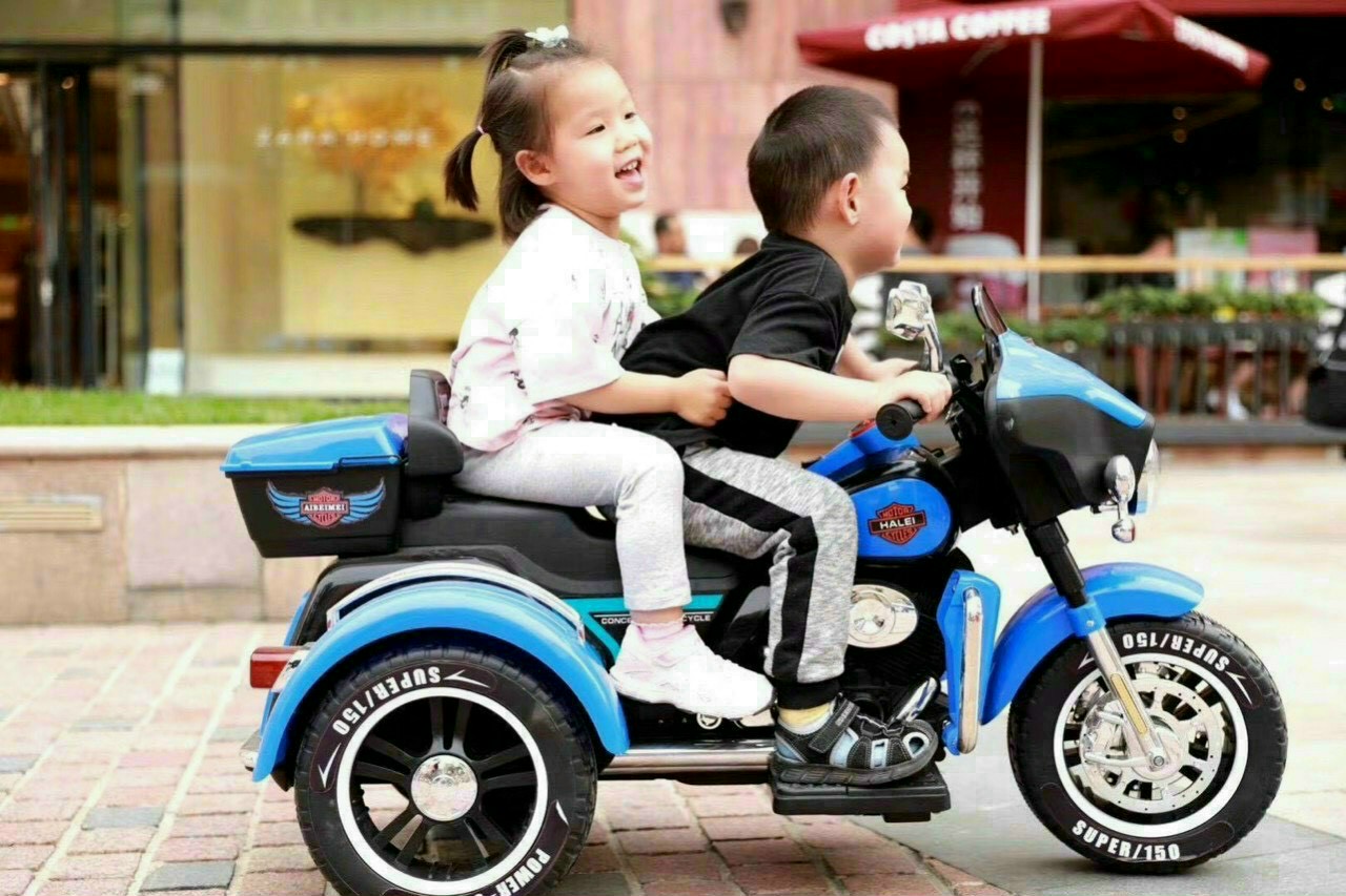 Xe máy điện trẻ em 3 bánh cao cấp ABM 5288 - Xe mô tô điện trẻ em cỡ đại